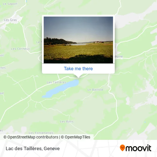 Lac des Taillères map