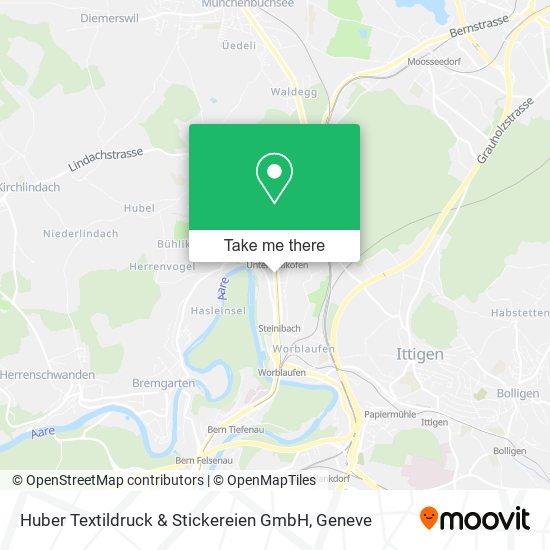 Huber Textildruck & Stickereien GmbH map