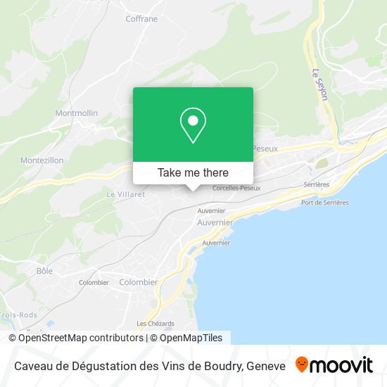 Caveau de Dégustation des Vins de Boudry map