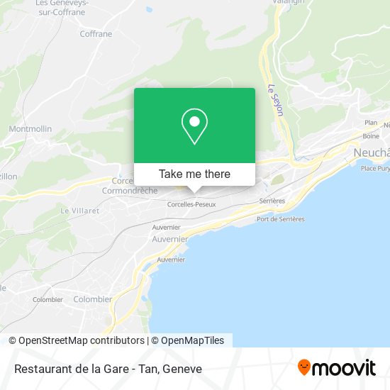 Restaurant de la Gare - Tan map