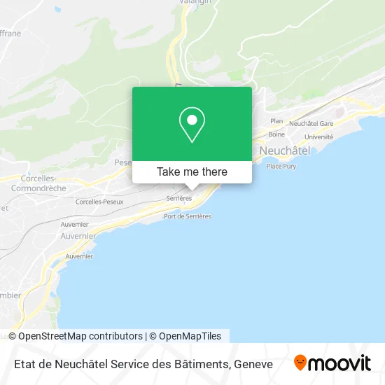 Etat de Neuchâtel Service des Bâtiments map