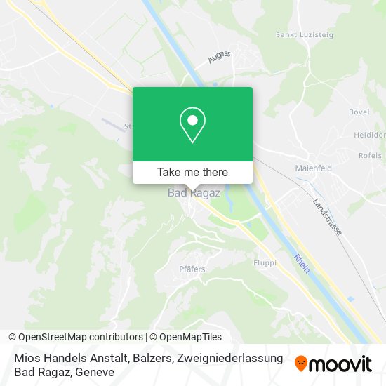 Mios Handels Anstalt, Balzers, Zweigniederlassung Bad Ragaz map