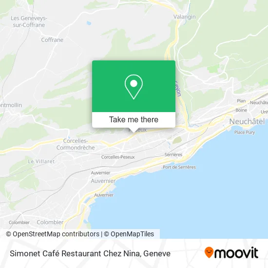 Simonet Café Restaurant Chez Nina map