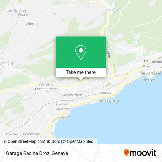 Garage Racine Droz map