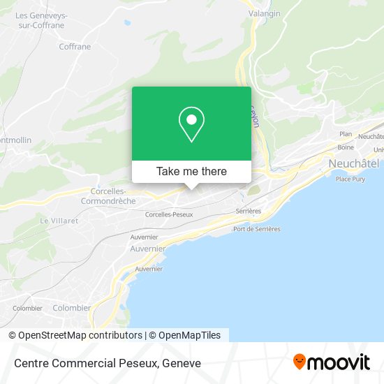 Centre Commercial Peseux map