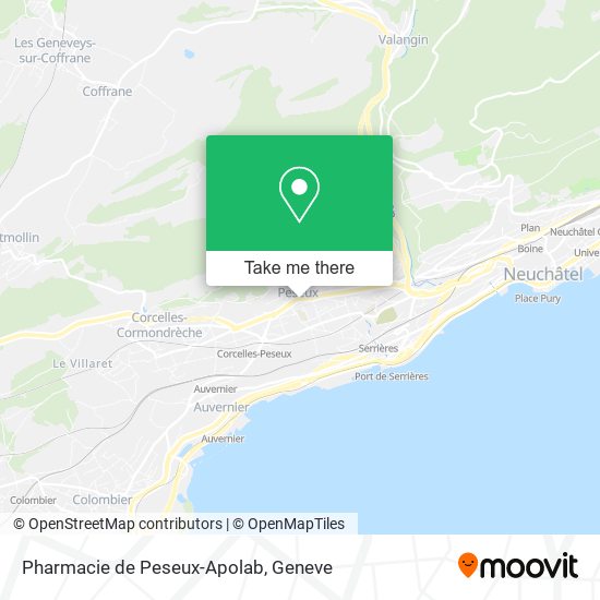 Pharmacie de Peseux-Apolab map