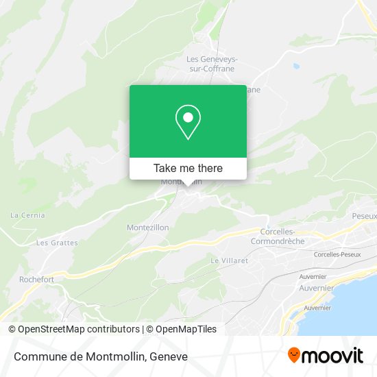 Commune de Montmollin map