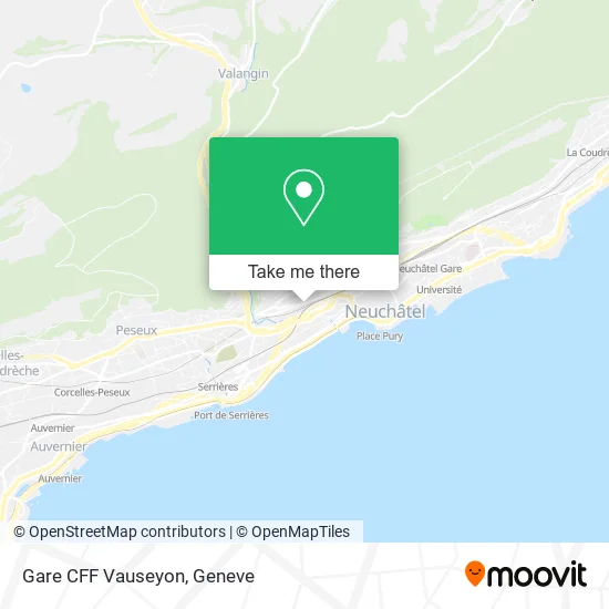 Gare CFF Vauseyon map