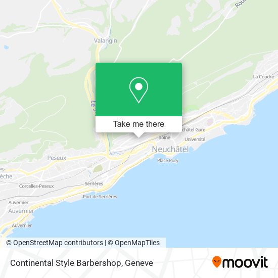 Continental Style Barbershop map