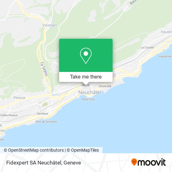 Fidexpert SA Neuchâtel map