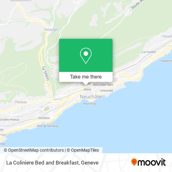 La Coliniere Bed and Breakfast map