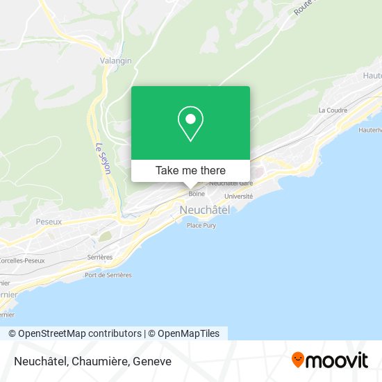 Neuchâtel, Chaumière map