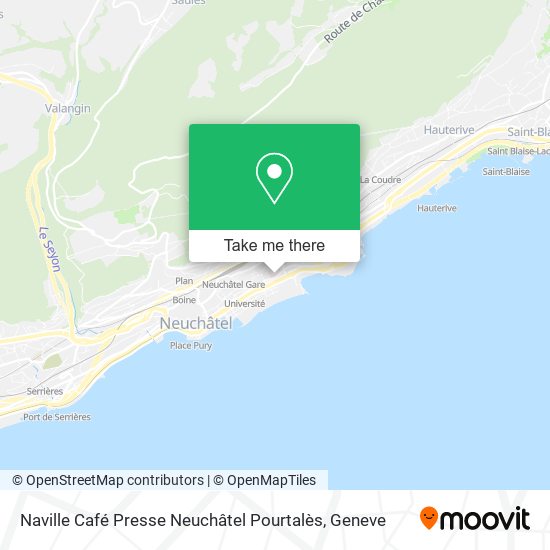 Naville Café Presse Neuchâtel Pourtalès map