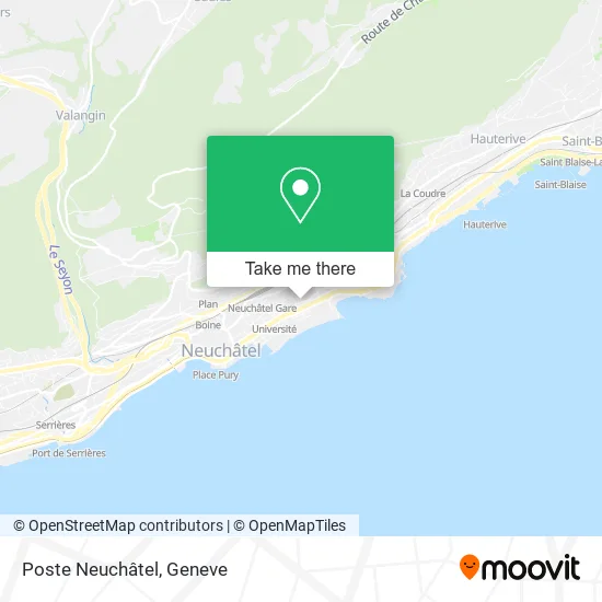 Poste Neuchâtel map