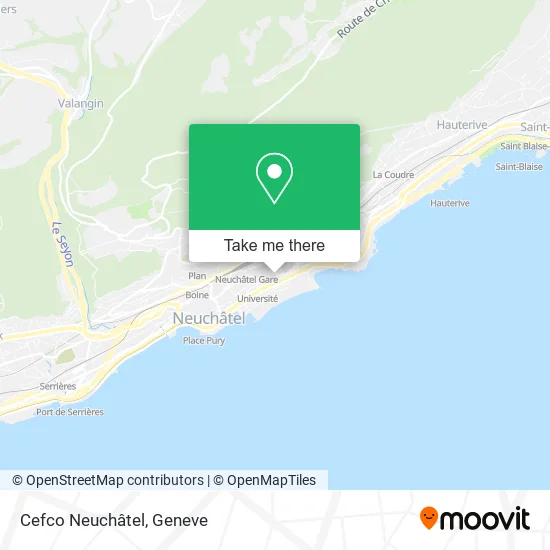 Cefco Neuchâtel map