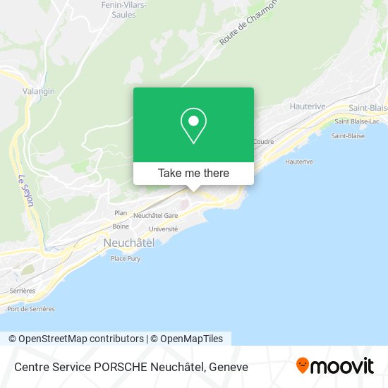 Centre Service PORSCHE Neuchâtel map