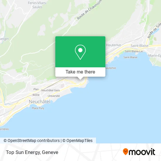 Top Sun Energy map