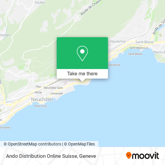 Ando Distribution Online Suisse map