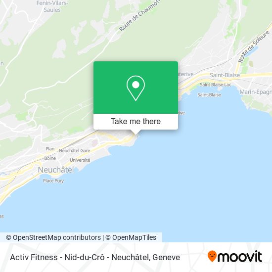 Activ Fitness - Nid-du-Crô - Neuchâtel map