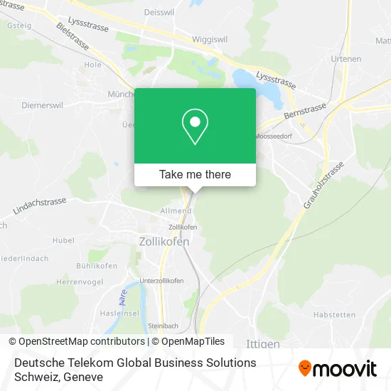 Deutsche Telekom Global Business Solutions Schweiz map