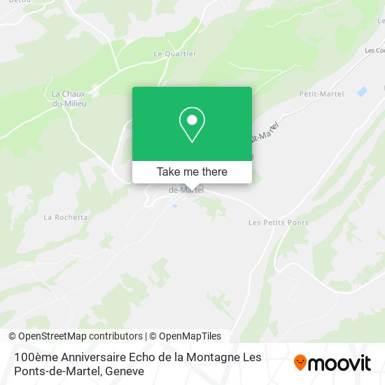 100ème Anniversaire Echo de la Montagne Les Ponts-de-Martel Karte