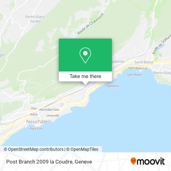 Post Branch 2009 la Coudre map
