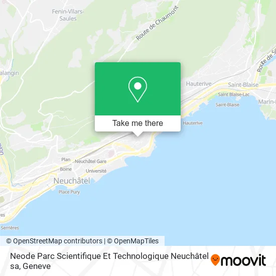 Neode Parc Scientifique Et Technologique Neuchâtel sa map