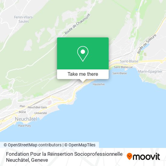 Fondation Pour la Réinsertion Socioprofessionnelle Neuchâtel map