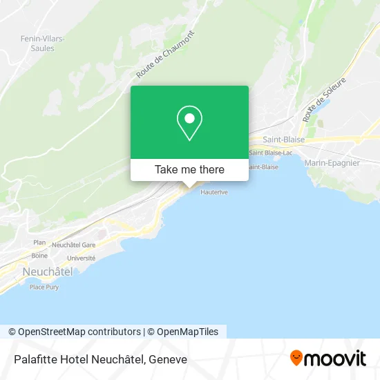 Palafitte Hotel Neuchâtel map