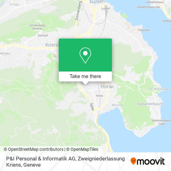 P&I Personal & Informatik AG, Zweigniederlassung Kriens map