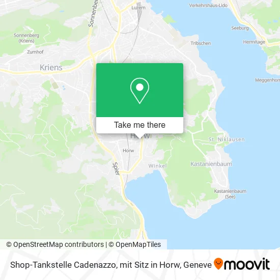 Shop-Tankstelle Cadenazzo, mit Sitz in Horw map