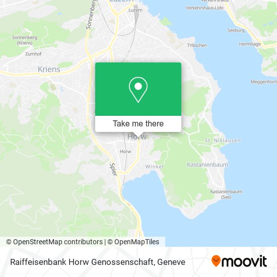 Raiffeisenbank Horw Genossenschaft map