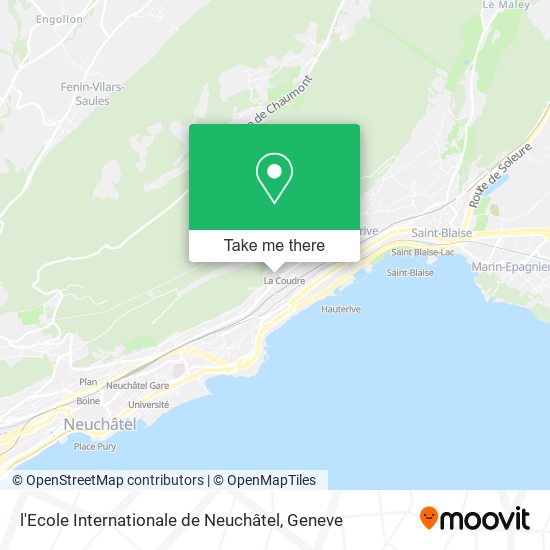 l'Ecole Internationale de Neuchâtel map