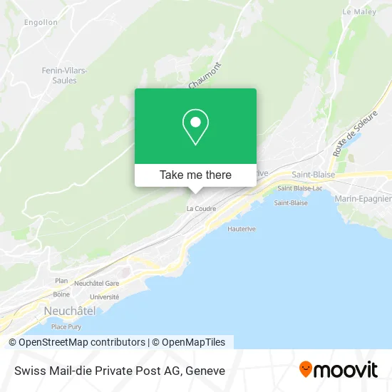 Swiss Mail-die Private Post AG map