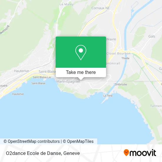 O2dance Ecole de Danse map