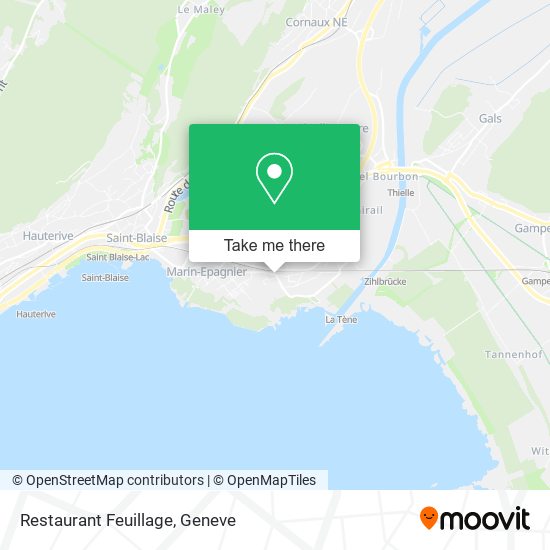 Restaurant Feuillage map