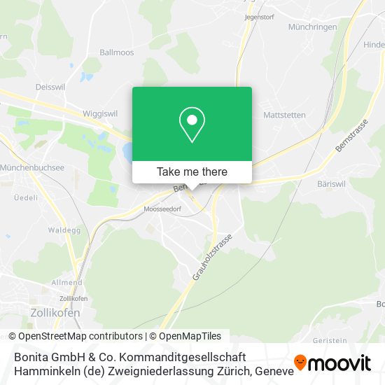 Bonita GmbH & Co. Kommanditgesellschaft Hamminkeln (de) Zweigniederlassung Zürich map