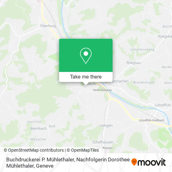 Buchdruckerei P. Mühlethaler, Nachfolgerin Dorothee Mühlethaler map