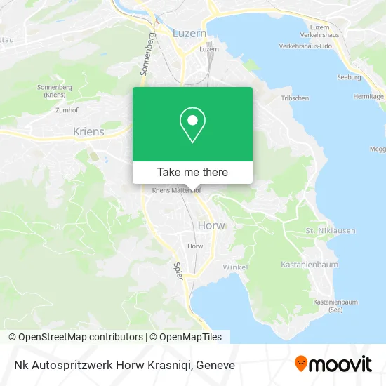 Nk Autospritzwerk Horw Krasniqi map