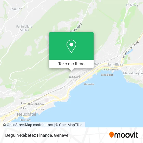 Béguin-Rebetez Finance map