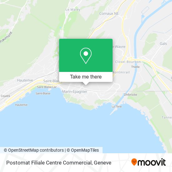 Postomat Filiale Centre Commercial map