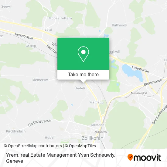 Yrem. real Estate Management Yvan Schneuwly map