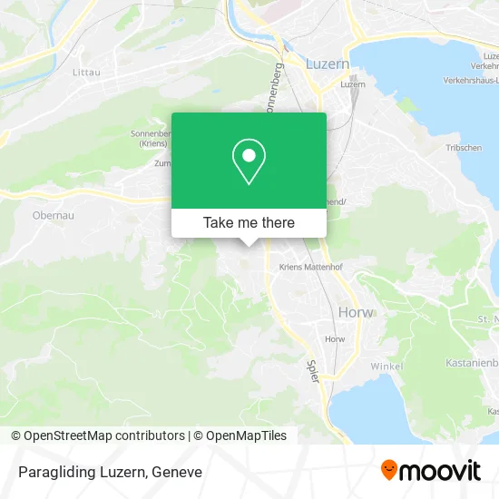 Paragliding Luzern map