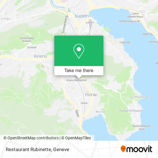 Restaurant Rubinette map