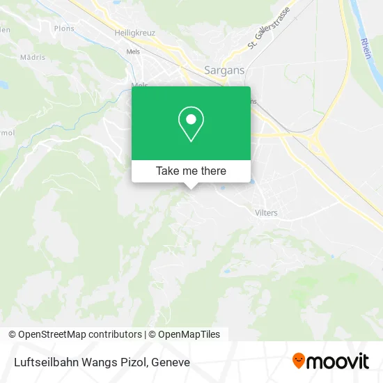 Luftseilbahn Wangs Pizol map