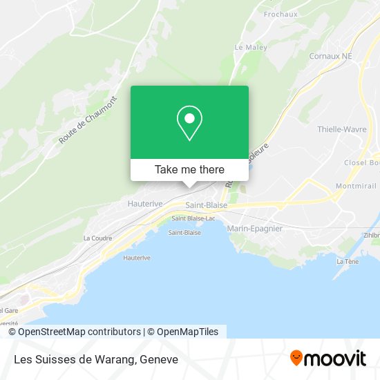 Les Suisses de Warang map