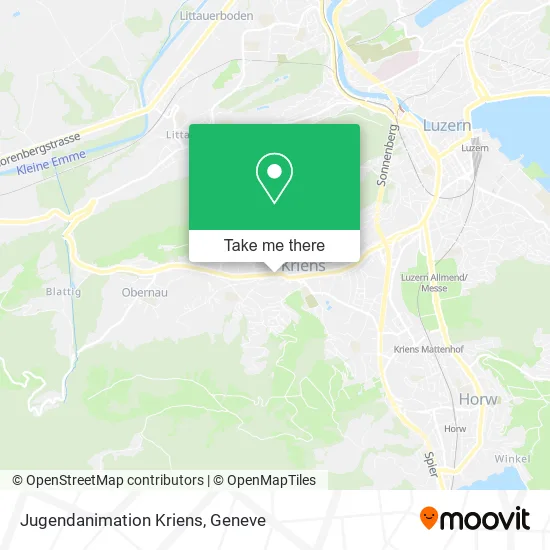 Jugendanimation Kriens map