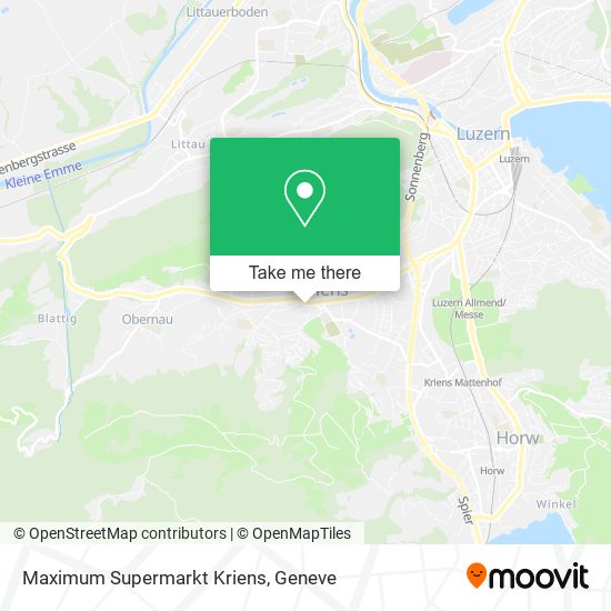 Maximum Supermarkt Kriens map