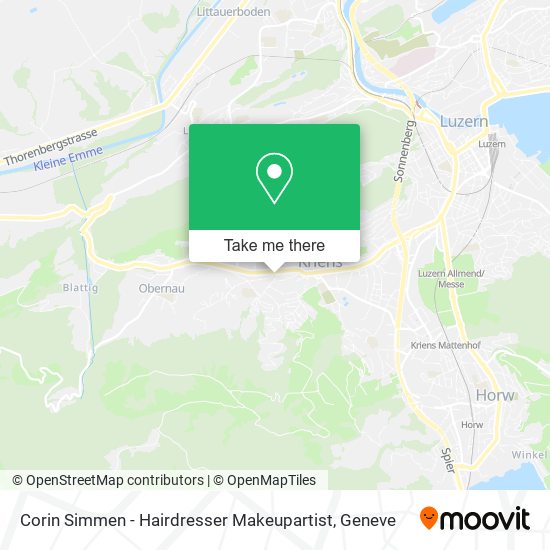 Corin Simmen - Hairdresser Makeupartist map