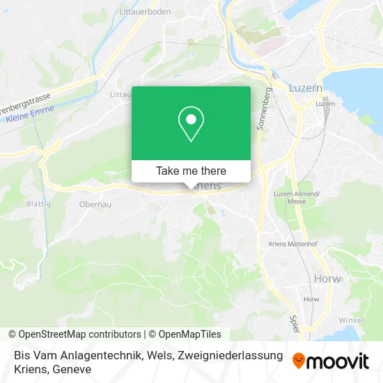 Bis Vam Anlagentechnik, Wels, Zweigniederlassung Kriens map
